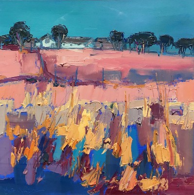 JUDITH BRIDGLAND - farm on the ridge of a hill